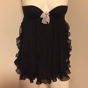 Victorias Secret Sexy Push Up Ruffled Teddy 34 B